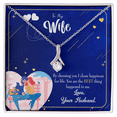 thumbnail image 1 of To My Wife I Chose Happiness Alluring Ribbon Necklace Message Card, 1 of 20