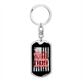 thumbnail image 1 of To My Wife  Married to Army Hero Stainless Steel or 18k Gold Premium Swivel Dog Tag Keychain, 1 of 16