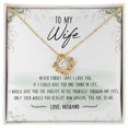 thumbnail image 1 of To My Wife Message Card - Love Knot Necklace - Message Card & Gift Box, 1 of 5