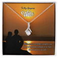 thumbnail image 1 of To My Wife  Missing You Alluring Ribbon Necklace Message Card, 1 of 20