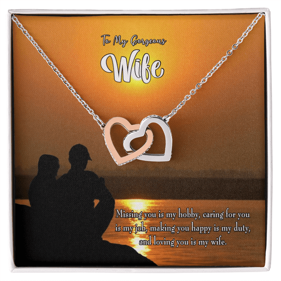 To My Wife Missing You Inseparable Necklace