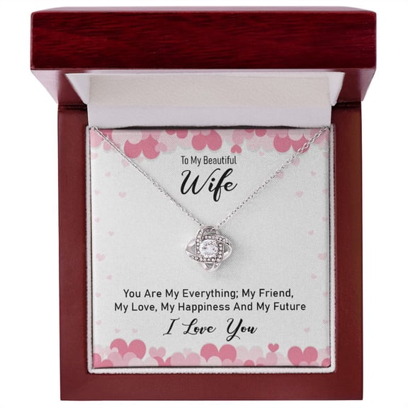 To My Wife, My Future Love Knot Necklace | To Wife