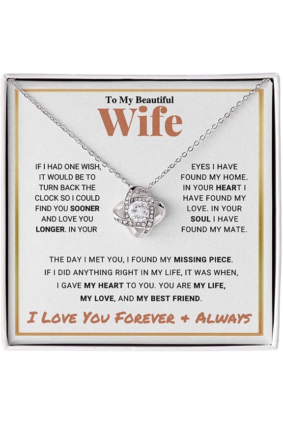 To My Wife Necklace to My Future Wife Necklace to My Soulmate Necklace For Girlfriend Forever Love Necklace