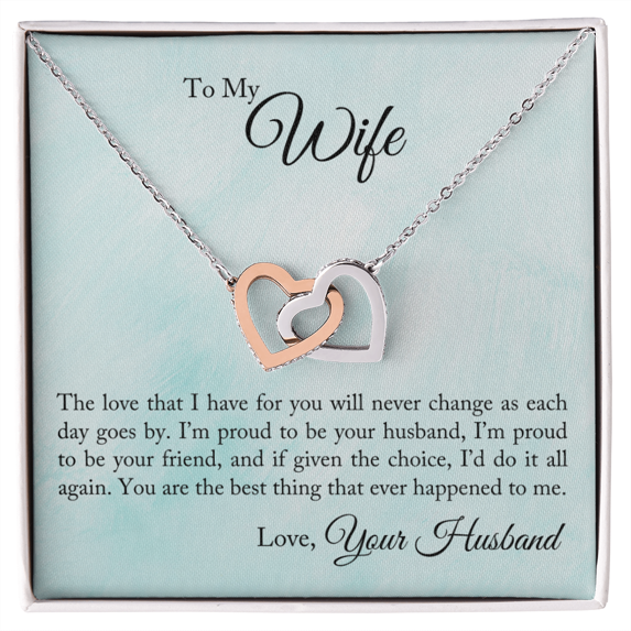 To My Wife Proud To Be Your Husband Inseparable Necklace