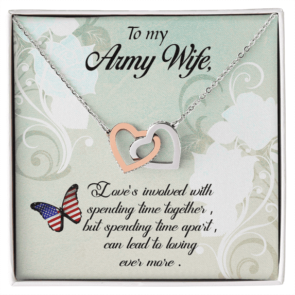To My Wife Spending Time Together Army Wife Inseparable Necklace