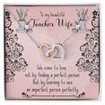thumbnail image 1 of To My Wife Teacher Wife Inseparable Necklace, 1 of 20