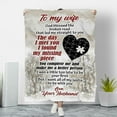 thumbnail image 1 of To My Wife The Day I Met You I Found My Missing Piece Fleece Blanket Home Decor Valentine's Day To Wife, 60x80in Fleece Blanket, 1 of 6