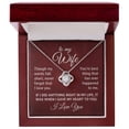 thumbnail image 1 of To My Wife, Though My Words Fall Short, Never Forget That I Love You Romantic Love Knot Necklace, 1 of 10