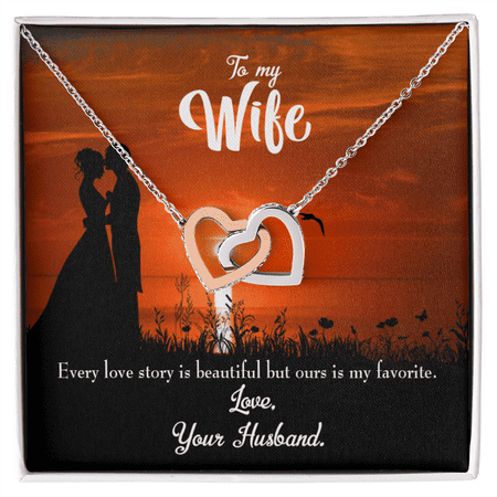 To My Wife Wife Love Story Inseparable Necklace