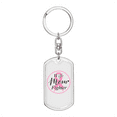 thumbnail image 1 of To My Wife  Wife Mom Fighter Stainless Steel or 18k Gold Premium Swivel Dog Tag Keychain, 1 of 16