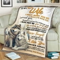 thumbnail image 1 of To My Wife Wolf Blanket – Fleece - 60x80, 1 of 4