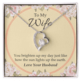 thumbnail image 1 of To My Wife You Brighten Up My Day Forever Necklace w Message Card, 1 of 20