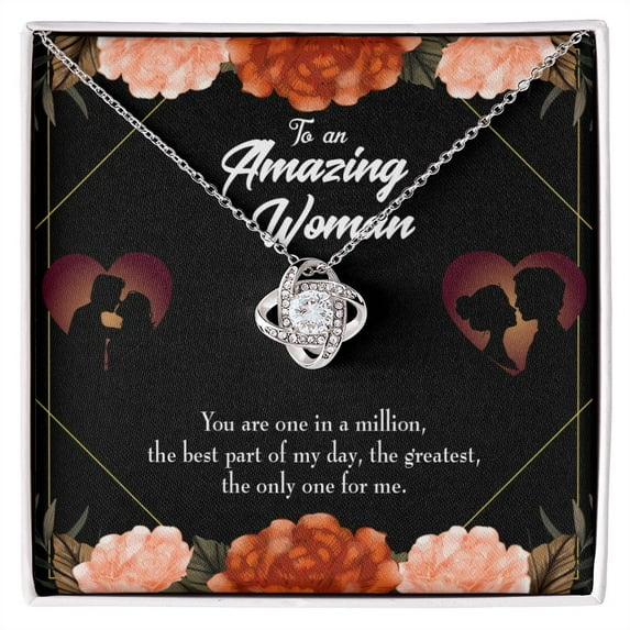 To My Wife You are the One Infinity Knot Necklace Message Card
