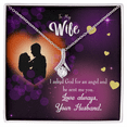 thumbnail image 1 of To My Wife  You're an Angel Alluring Ribbon Necklace Message Card, 1 of 20