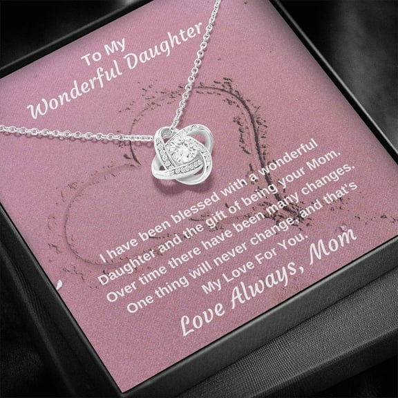 To My Wonderful Daughter Mother To Daughter Personalized Pendant Necklace
