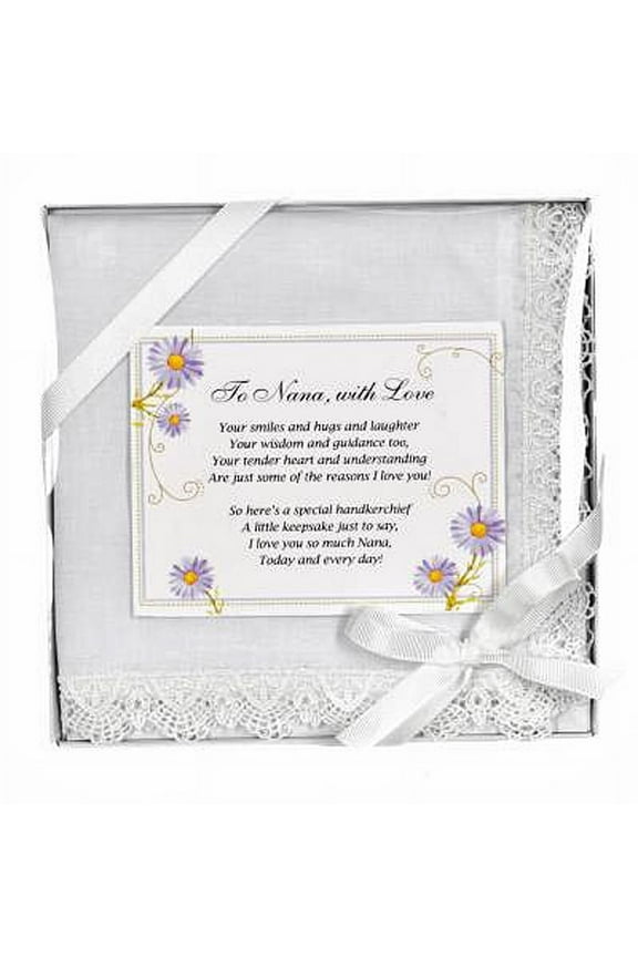 To Nana With Love Keepsake Handkerchief - By Ganz