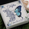 thumbnail image 1 of To Our Daughter, I Am The Storm, Necklace Daughter, White Alluring Necklace, 1 of 6