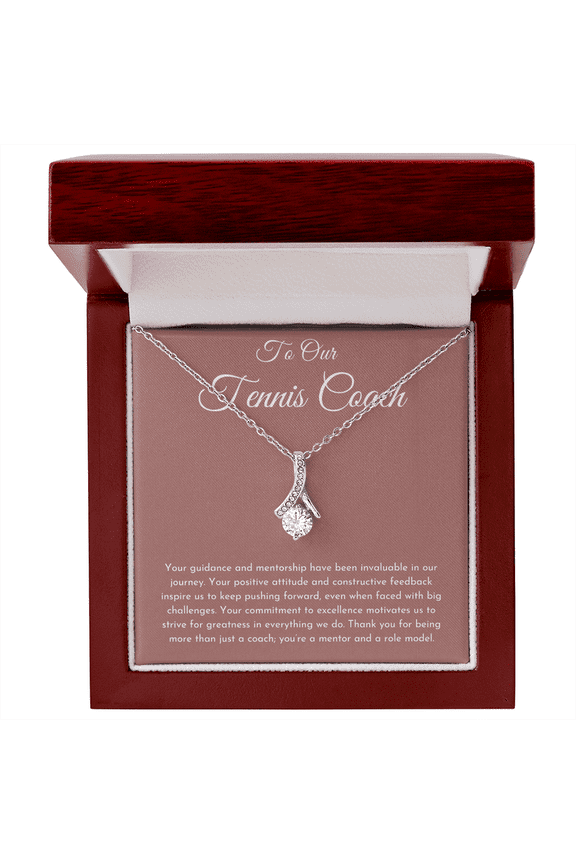 To Our Tennis Coach Alluring Beauty Necklace Luxury Box