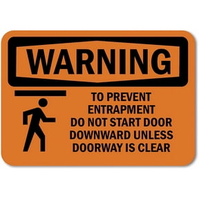 To Prevent Entrapment Do Not ANSI Sign - 8"x12" Durable Tin Wall Decor, Safety & Humor for Home, Garage, Workplace