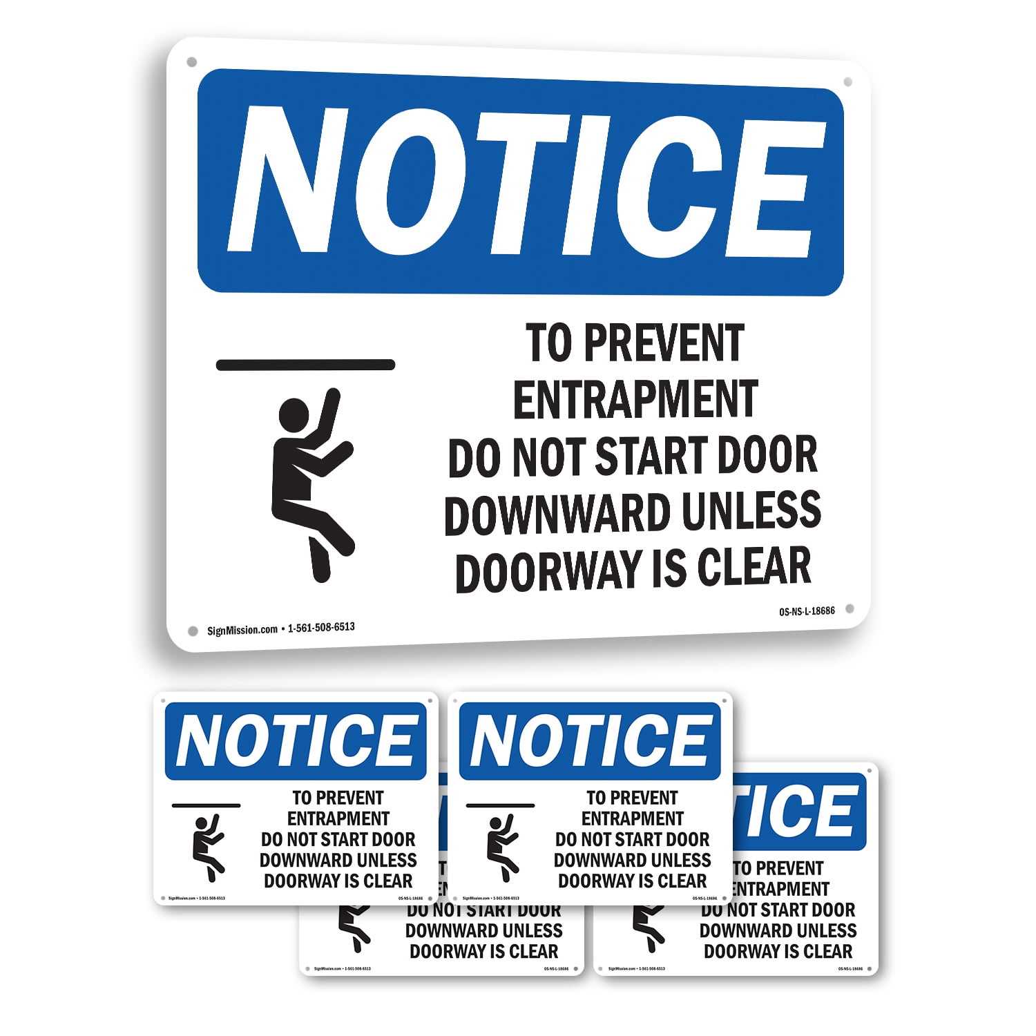 To Prevent Entrapment Do Not OSHA Notice Aluminum Sign 10 Inch x 7 Inch ...
