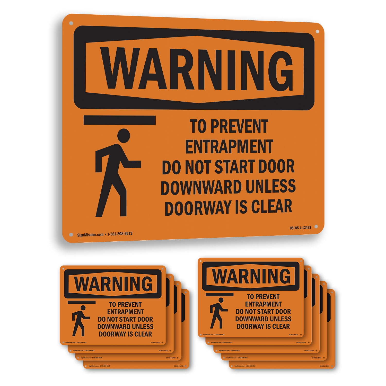 To Prevent Entrapment Do Not With Symbol OSHA WARNING Rigid Plastic ...