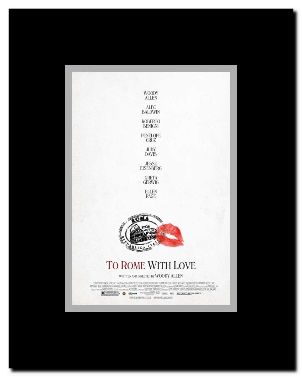 To Rome with Love Framed Movie Poster