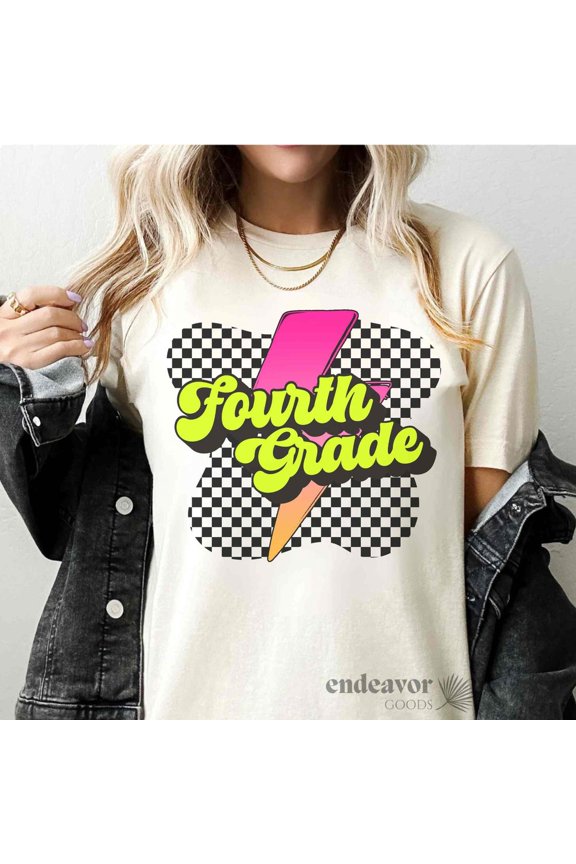 To School Retro First Grade Teaching Team Appreciation Gift Checkered 90S