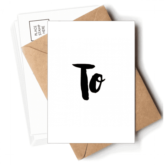 To Stylish Quote Handwrite Style Postcards Envelopes Blank Note Cards Mailing