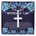 thumbnail image 1 of To The Best Mother In Law - Artisan Cross Necklace - Gift Box & Message Card, 1 of 2