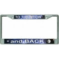 thumbnail image 1 of To The Moon And Back Chrome License Plate Frame, 1 of 1