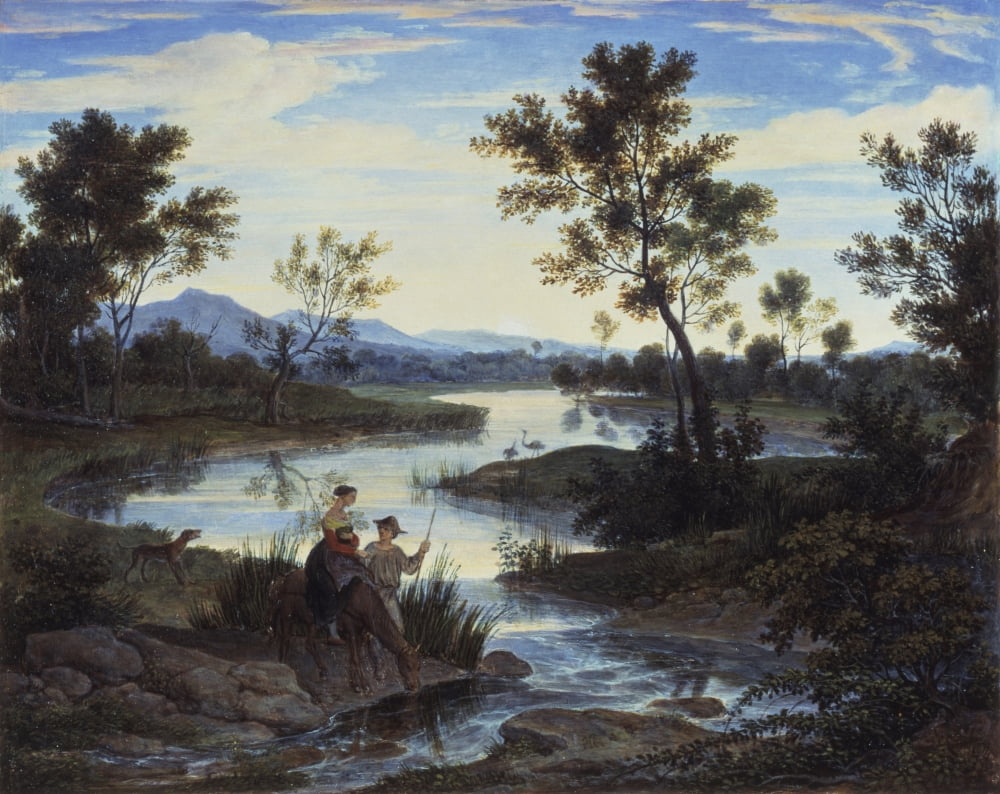 To The Sources Of Clitunno Canvas Art - (24 x 18)