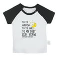 thumbnail image 1 of To The Window To The Wall To My Cozy Crib I Crawl Funny T shirt For Baby, Newborn Babies T-shirts, Infant Tops, 0-24M Kids Graphic Tees Clothing (Short Black Raglan T-shirt, 6-12 Months), 1 of 4