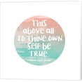 thumbnail image 1 of To Thine Own Self Be True Shakespeare Green by Quote Master, Canvas Wall Art, 1 of 1