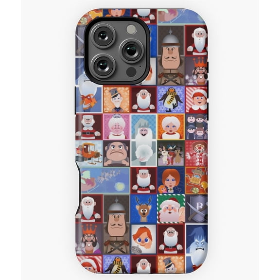 To Town Squares Christmas Pattern Phone Case for iPhone 16 15 14 13 12 11 Pro Max