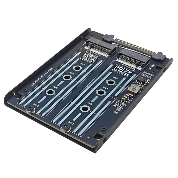 To U.2 Adapters 2 in 1 NVMe SATAs-Bus to PCIe U.2 SFF-8639 PCIe Adapters Converters for Desktop