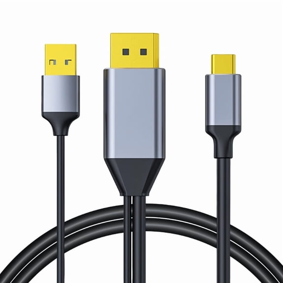 To USB C Adapter 4K@60Hz Touch Enabled Converters For Portable Monitors Laptop Tablet Accessories