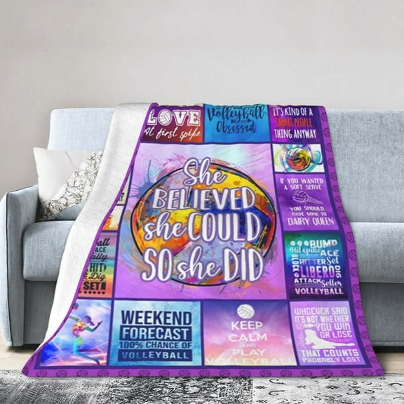 To Volleyball Lovers Blanket Gifts For Kids Adults - Lightweight Throw Blanket For Bedroom Living Room Decor Soft Fuzzy Fleece Cozy Plush Bed Couch 40"X30"