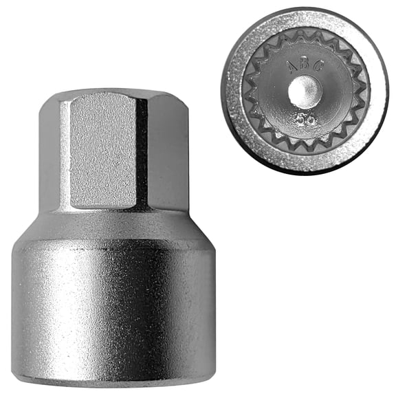 To Wheel Locking Nut Key Replacement For , 51 Thick-walled Wheel Lock Nut Socket Adapter, Wheel Anti-Theft Lug Nut Removal Tool