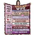 thumbnail image 1 of "To My Wife Gift Poem Love Letter Blanket From Husband/Wife - I Love You Letter Printed Warm Throw For Romantic, Birthday or Anniversary (130cm x 150cm), 1 of 6