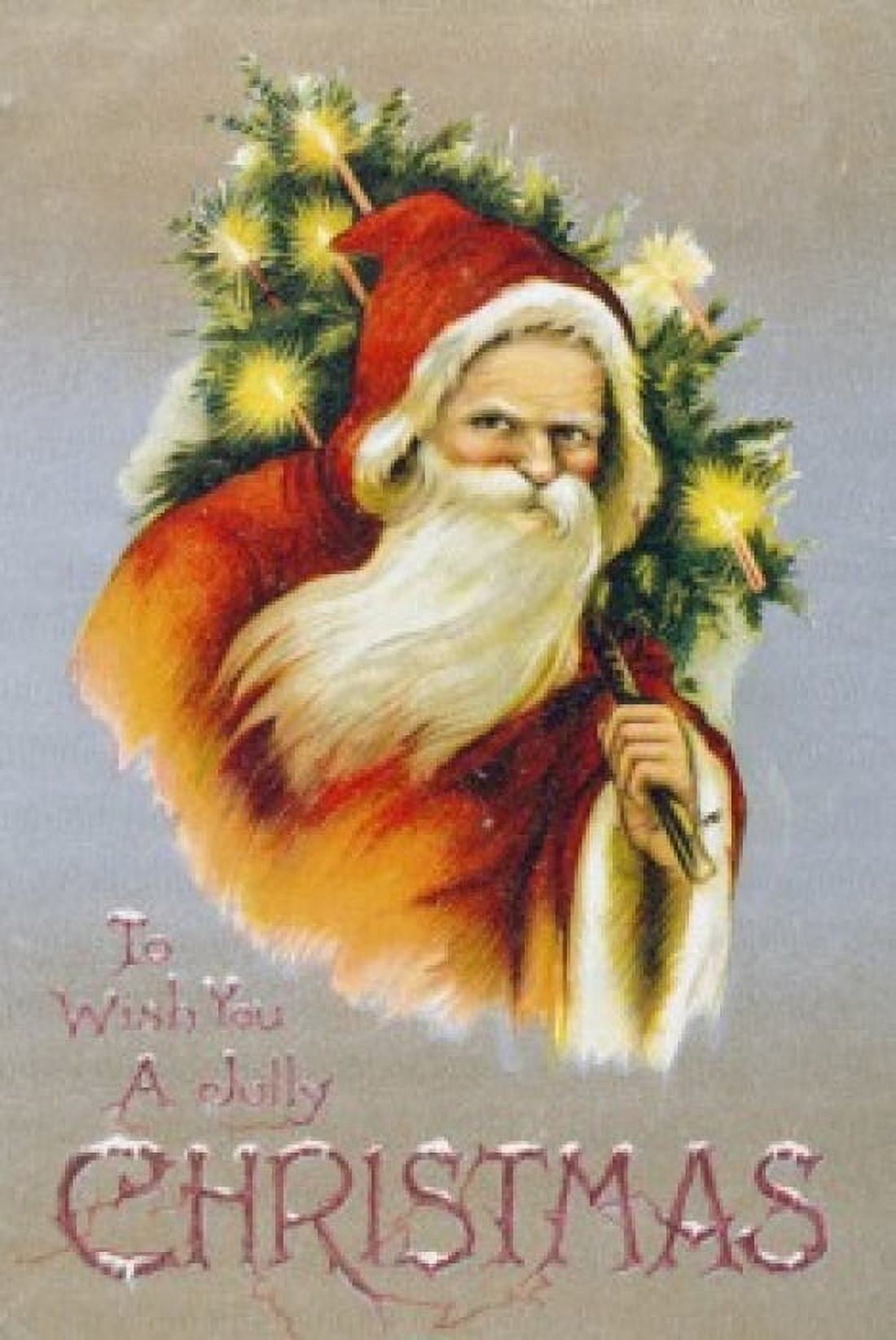 To Wish You Jolly Christmas Nostalgia Cards Canvas Art - (18 x 24)