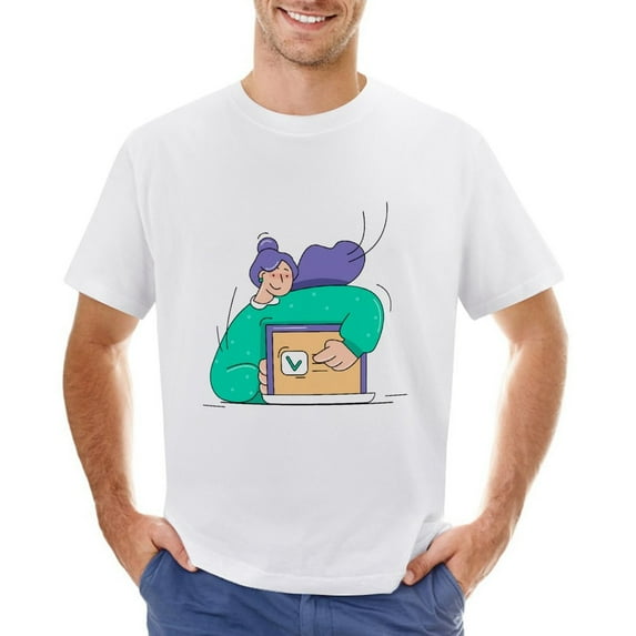 To-add Vintage T-shirt Mens Cotton Classic Crewneck Short Sleeve Tees Unisex White 3XL