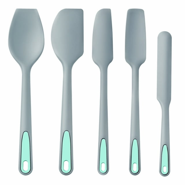 To encounter 5Piece Silicone Spatula Set, HeatResistant, Nonstick, Dishwasher Safe