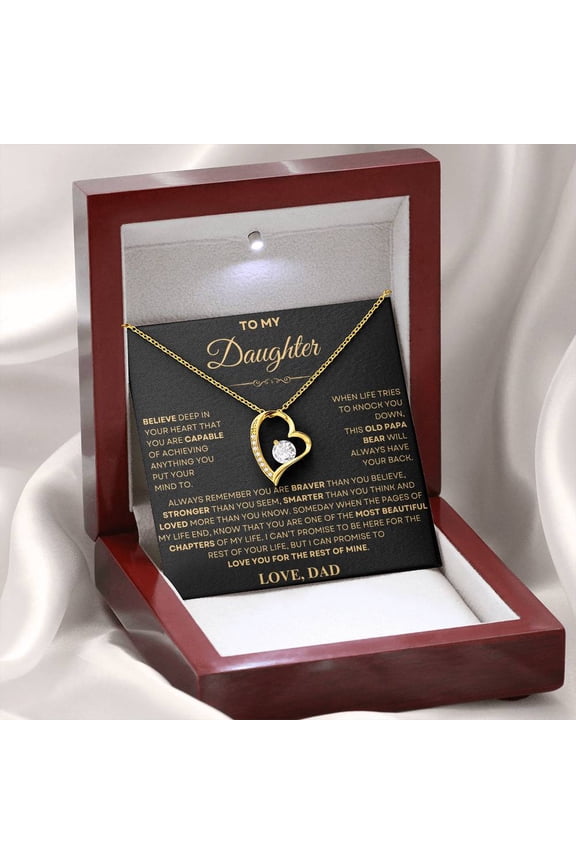 Daughter Gift from Dad, Forever Love Necklace