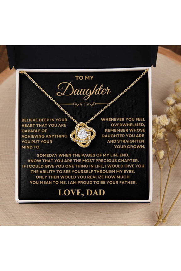 To my Daughter Necklace, Gift from Mom and Dad, Birthday gift for Daughter, Christmas gift