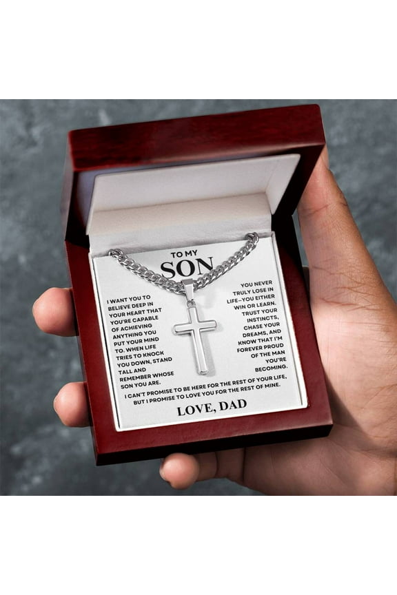 To my Son, Cross Necklace