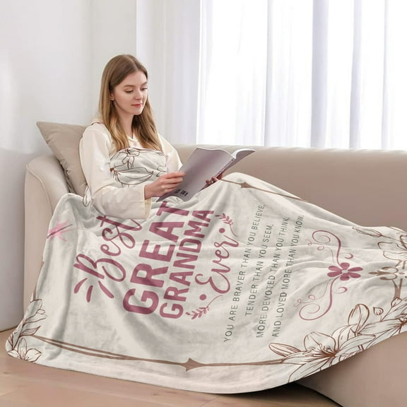 To my grandma Blanket Lightweight Travel Soft Flannel Throw Blanket Living Room Bedroom Sofa Decoration 30"X40"