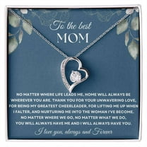 To the Best Mom Forever Love Necklace, Mothers day gift for mom from daughter