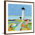 thumbnail image 1 of Art.com To the Lighthouse Art Print by Phyllis Adams, Brown Frame Wall Art, 29" x 29", 1 of 5