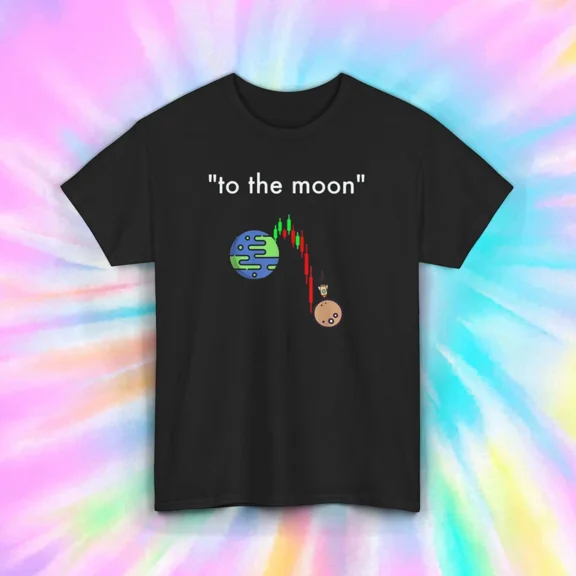 To the Moon Day Trading Funny Bitcoin Investor Meme Gift Unisex T-Shirt, up to size 5XL