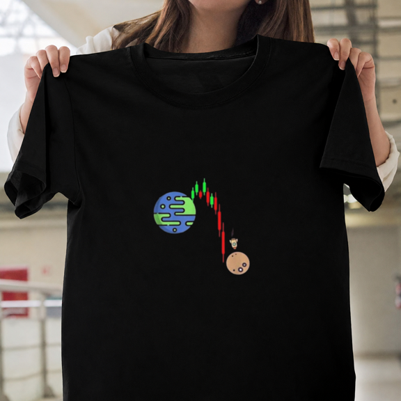 To the Moon Day Trading Shirt Funny Bitcoin Investor Meme Gift for Traders Unisex T-ShirtPlus Size S–5XL Available